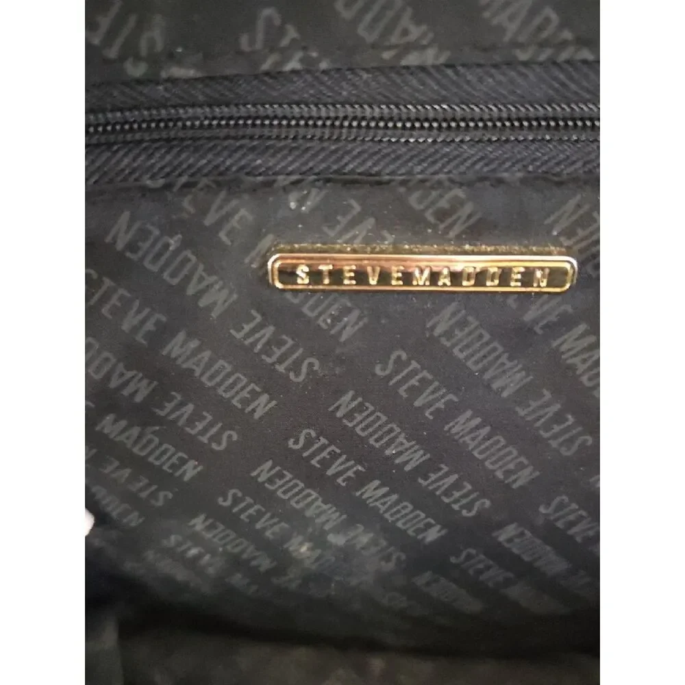 Steve Madden Brown Mini Backpack with Embossed Logo